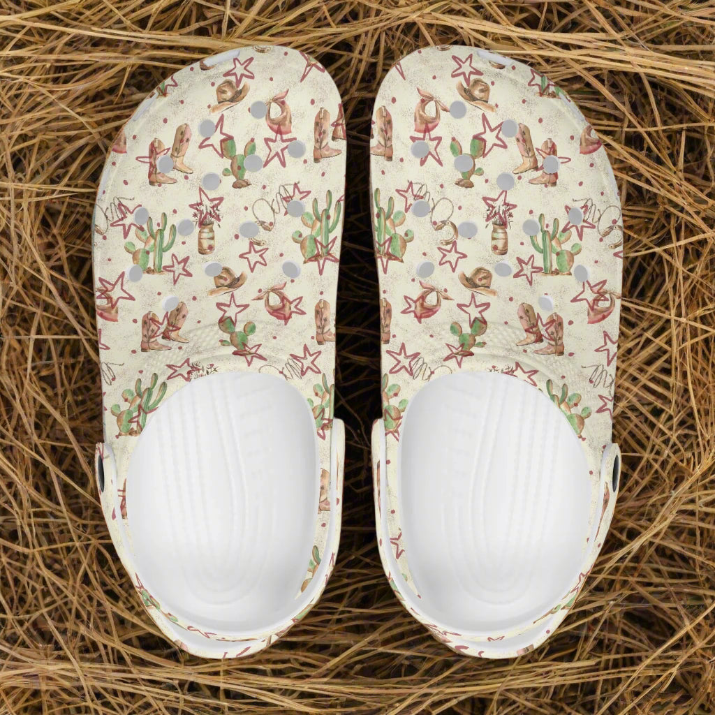 Western Dessert Stars Print Classic Slip On Shoes - Cozy Corner